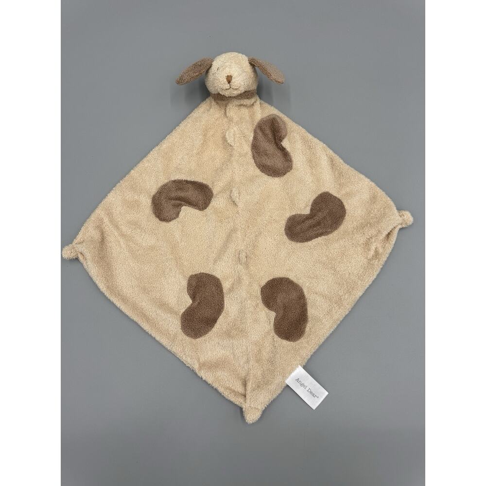 Angel Dear Brown Spotted Puppy Dog‎ Lovey Baby Security Blanket